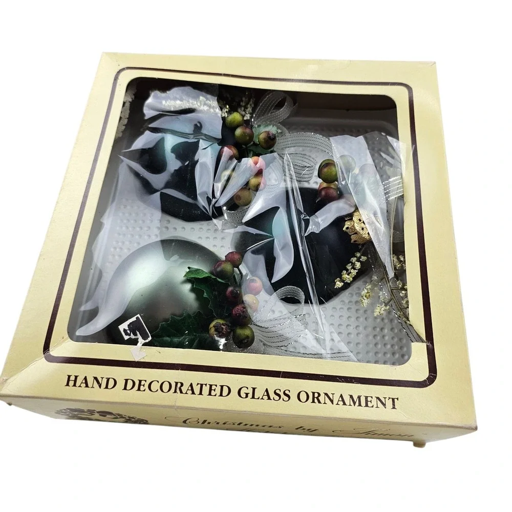 Christmas‎ by Simon Holiday Collection Hand Decorated Glass Ornaments
